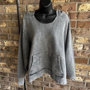 IRO Charcoal 
CUBE HOODED OVERSIZED SWEATSHIRT Size Medium